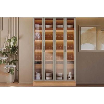 Cristaleira Sala Jantar Allure LED Reflecta 140cm Gris Linea