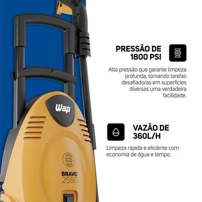Desobstruidora De Alta Pressão 1700W 1800PSI WAP Bravo Ultra 2550 220V