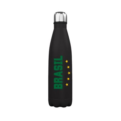 Garrafa Térmica Preta 500ml - Brasil Numero 10