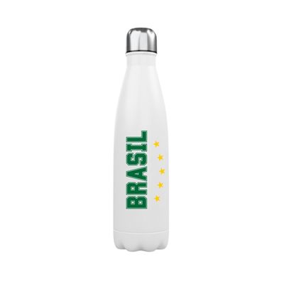 Garrafa Térmica Branca 500ml - Brasil Numero 10