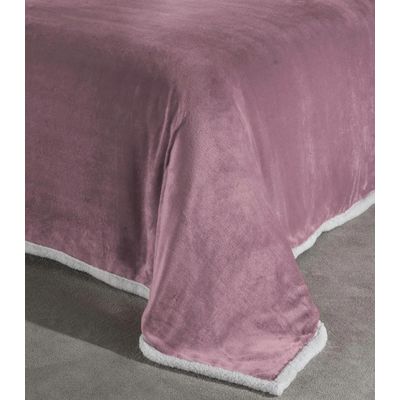 Cobertor Sherpa Dupla Face Casal Lar E Lazer Rosa UN / Rosa