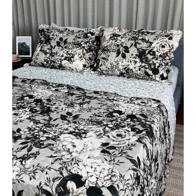 Cobreleito Casal Estampado Dupla Face Lepper Preto UN / Preto