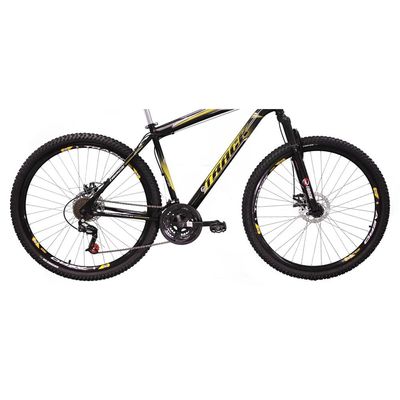 Bicicleta Aro 29 Track TB Niner P com 21 Marchas e Suspensão Dianteira - Preta/Amarelo