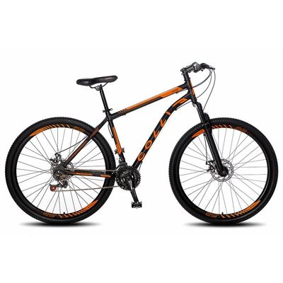 Bicicleta Aro 29 Colli Bike Athena 21 Marchas e Freio a Disco - Preta/Laranja