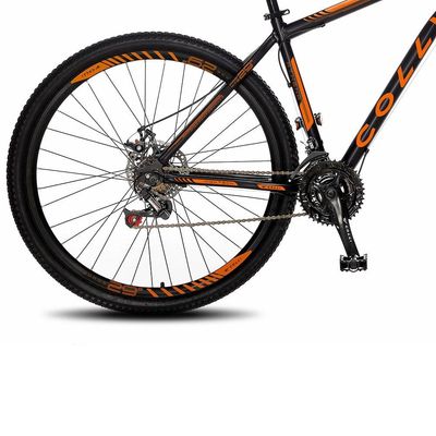 Bicicleta Aro 29 Colli Bike Athena 21 Marchas e Freio a Disco - Preta/Laranja
