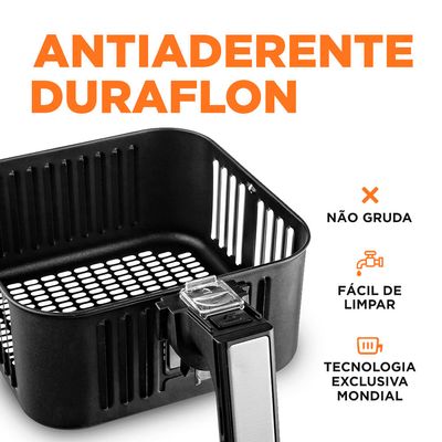 Fritadeira Elétrica Air Fryer Mondial AFN-40-BI 4L Inox/Preta - 220V UNICA