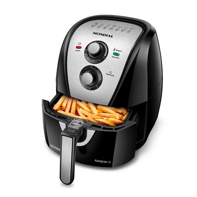 Fritadeira Elétrica Air Fryer Mondial AFN-40-BI 4L Inox/Preta - 220V UNICA
