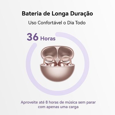 Fone de Ouvido Huawei FreeClip Bluetooth - Branco Areia