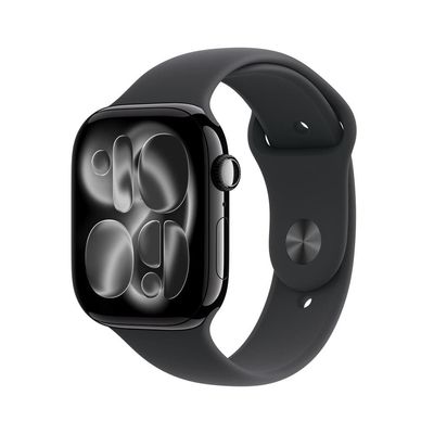 Apple Watch Series 11 GPS 46mm Preto Brilhante Pulseira M/G Esportiva Preta