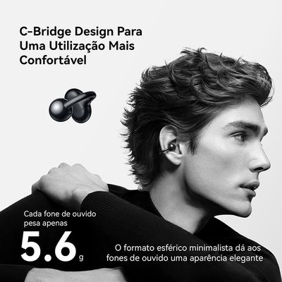 Fone de Ouvido Huawei FreeClip Bluetooth - Branco Areia