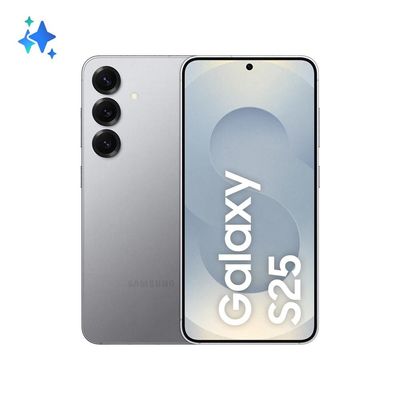 Smartphone Samsung Galaxy S25 5G Prata 256GB, Tela de 6.2", 12GB RAM, AI Inteligência Artificial, IP68, Processador Snapdragon 8 Elite e Câmera Tripla
