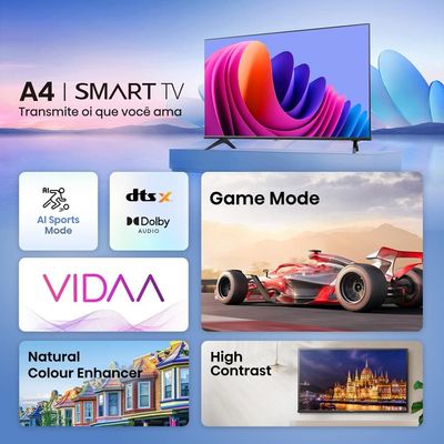 Smart TV 43” Hisense FHD 43A35HSV Tela DLED com Wi-Fi, Bluetooth, USB e HDMI