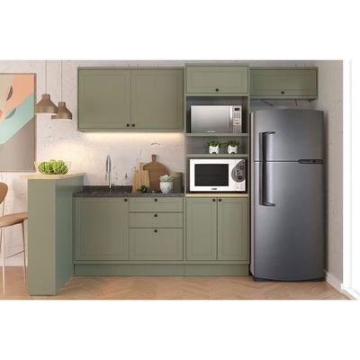 Balcão Cozinha Herval Évora PH 3117 c/1 Porta 3 Gavetas e Divisor de Talheres s/ Tampo 120cm Azul