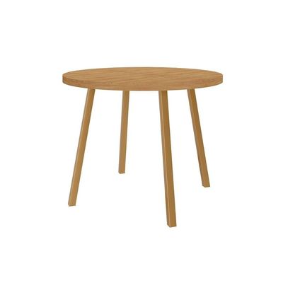 Mesa Jantar Stellar 1599 Madeirado/Aço 100cm Dourado Carraro