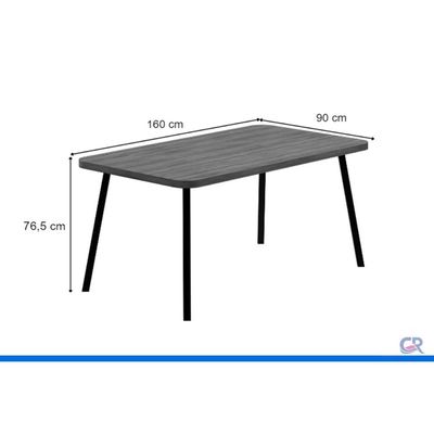 Mesa Sala Jantar Stellar 160cm+ 6 Cadeiras Duo Rose Carraro