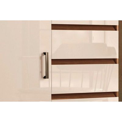 Cômoda Fit c/1 Porta e 4 Gavetas c/Pés Off White S. Andirá