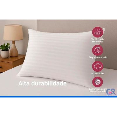 Travesseiro Fibras Pluma Kit 4un Amore Ortobom 70x50x15