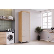 Armário Lavanderia Multiuso Marquesa MDF 70cm Greige Nesher