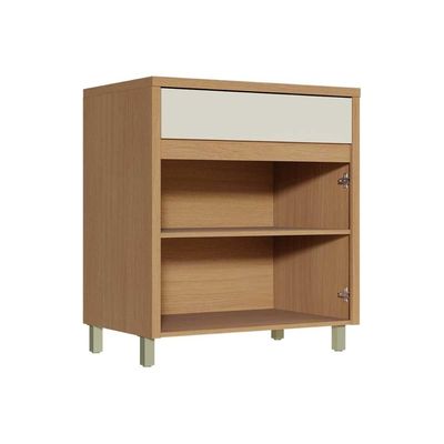 Balcão Cozinha Nesher Condessa 2Ptas 1Gav 80cm Titânio