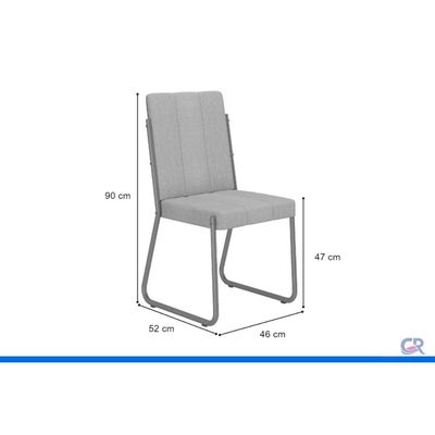 Mesa Sala Jantar Stellar 120cm+4 Cadeiras Nina Rose Carraro