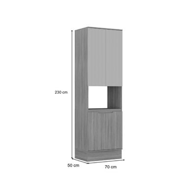 Paneleiro Cozinha Carraro Alma 4Ptas 1Forno 70cm Salvia