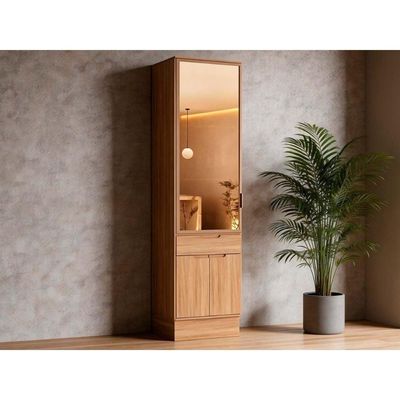 Paneleiro Cozinha Carraro Alma 3Pt 1Gav c/Vid Led 60cm Cedro