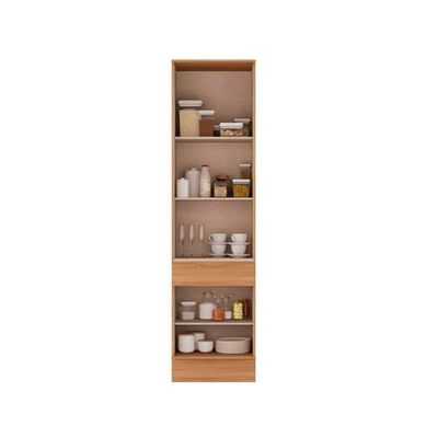 Paneleiro Cozinha Carraro Alma 3Pt 1Gav c/Vid Led 60cm Cedro