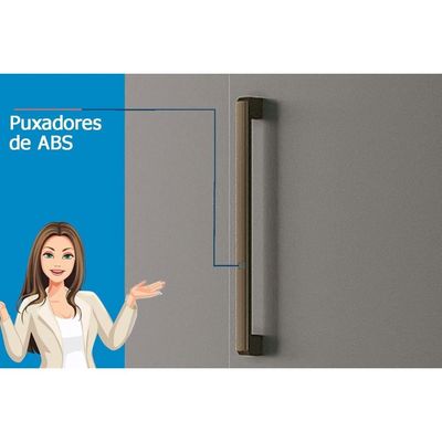 Guarda Roupa Solteiro 3Ptas c/Esp Morretes Areia S. Andirá