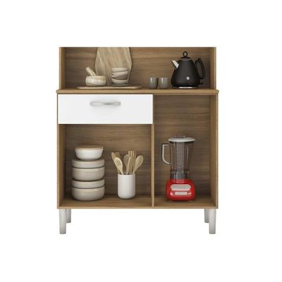 Cozinha Compacta Demóbile Malta 4 Portas 1Gav 91cm Off White
