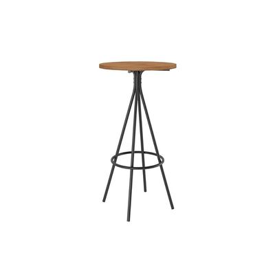 Mesa Jantar 1575 Madeirado/Aço 60cm Preto/Freijo Carraro