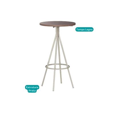 Mesa Jantar 1575 Madeirado/Aço 60cm Preto/Freijo Carraro