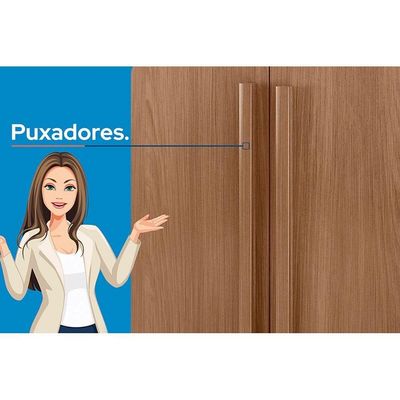 Guarda Roupa Casal 8 Ptas Pés Master New Cinamomo S. Andirá
