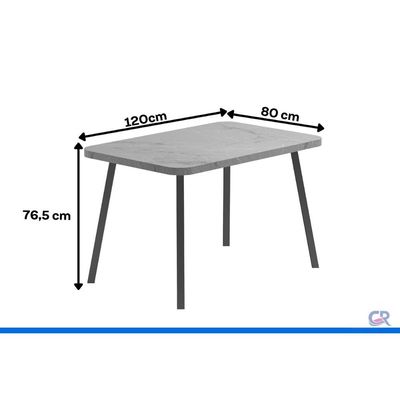 Mesa Sala Jantar Stellar 120cm+ 4 Cadeiras Duo Rose Carraro