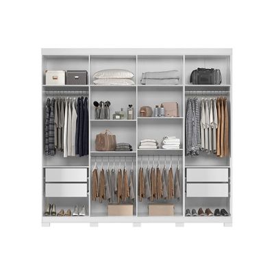 Guarda Roupa Casal 8 Ptas Pés Master New Areia S. Andirá