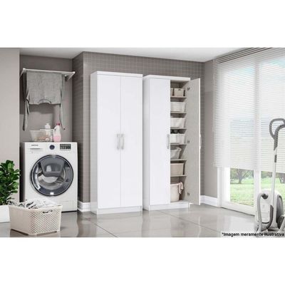 Armário Multiuso Lavanderia Margarida 2Ptas Off White Henn