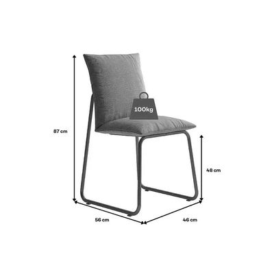 Cadeira Jantar Soft 1750 Aço 2 Un Dourado/Branco Carraro