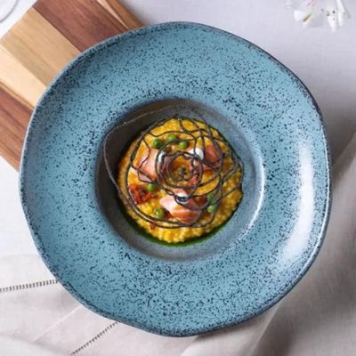 Prato para Massa Orgânico Breeze 25cm Porto Brasil Cerâmica Chapéu Risoto Macarrão Fundo