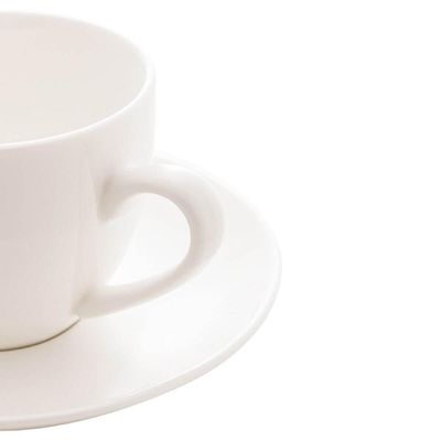 Xícara de Café 100ml com Pires Porcelana Branco Clean Chá Mesa Posta Servir