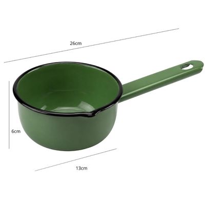 Papeiro Esmaltado N12 Panelinha com Cabo Verde Ágata Básica Cozinha Metalouça