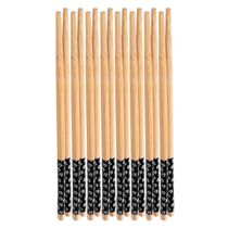 Kit 8 Pares Hashis 24cm Bambu Sunflower Preto Lyor Comida Japonesa