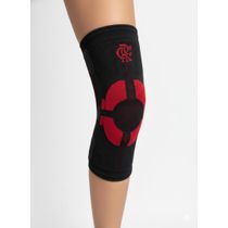 Joelheira Pro Flamengo Preta M Knit 3D Alívio Dor Suporte