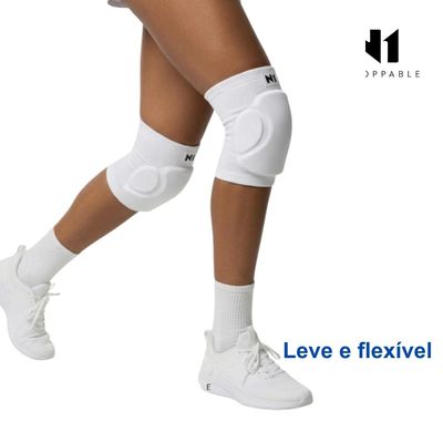 Joelheira Flyer Ii Branco G Knit 3D Sem Costura Eva 12Mm
