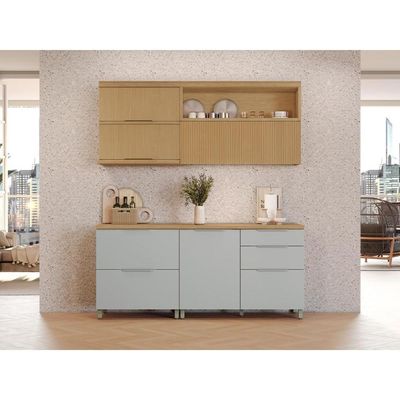 Cozinha Completa Nesher 4 Peças Marquesa CZ428 Nature/Verde