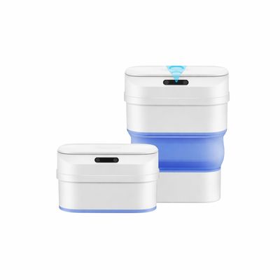 Lixeira Automática Dobrável com Sensor Azul