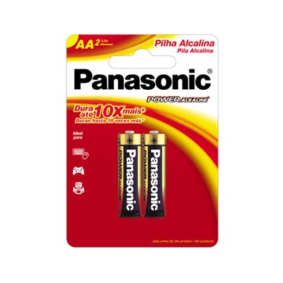 Pilha Panasonic Alcalina AA com 2 Unidades Power UNICA