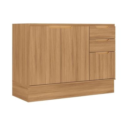 Balcão Cozinha Carraro Alma 3Ptas 2Gavs c/Tampo 120cm Cedro