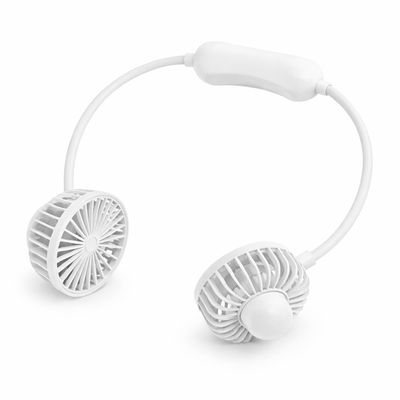 Ventilador de Pescoço Portátil Recarregável USB Branco
