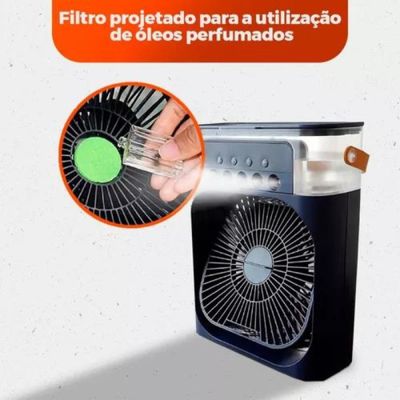 Ventilador Portátil de Mesa Mini Ar CondicionadoUmidificador