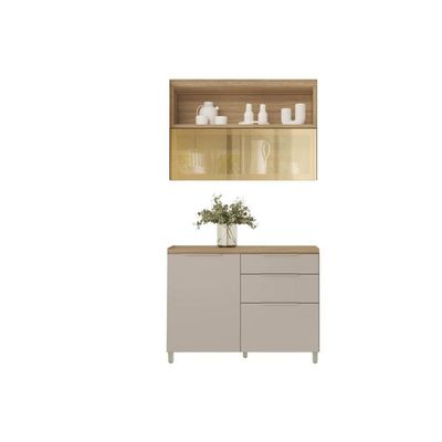 Cozinha Completa Nesher 2 Peças Marquesa CZ427 Nature/Greige