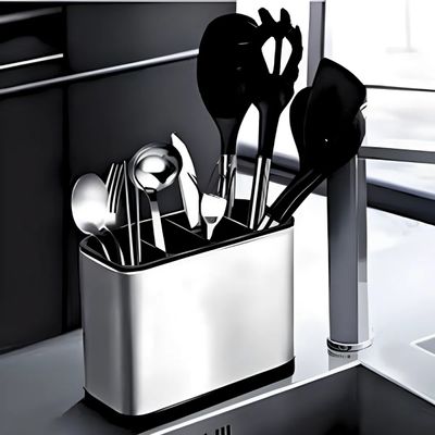 Dispenser Porta Talher Inox 4 Divisórias